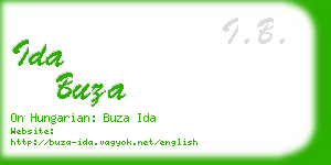 ida buza business card